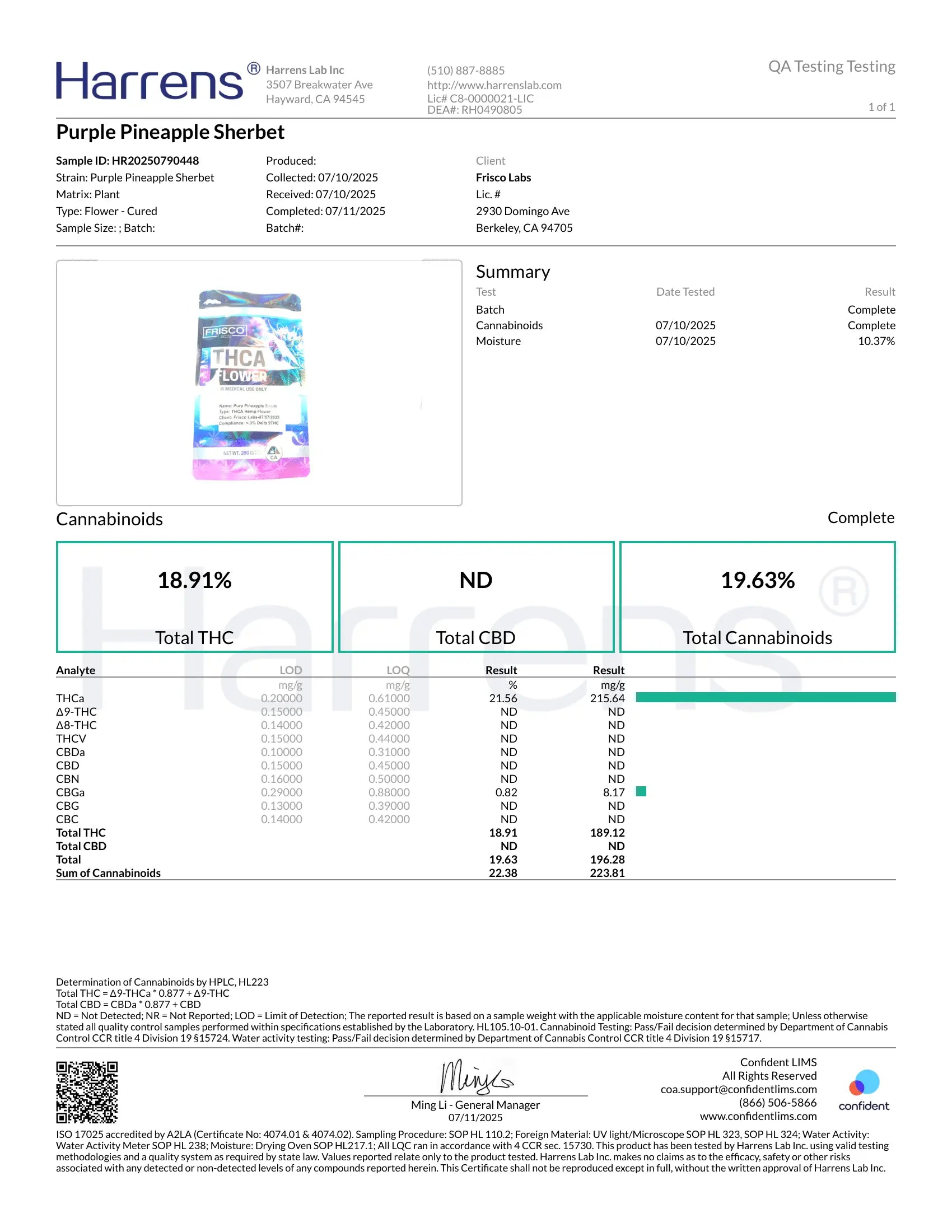1 Pound - AAA Purple Pineapple Sherbet THCA Strain