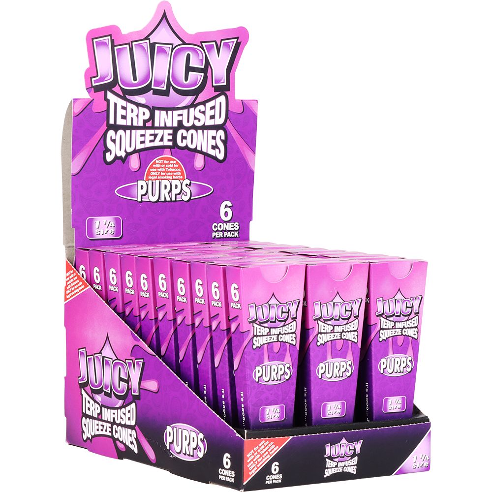 Juicy Terp Infused Squeeze Cones | Purps | 30pk Display