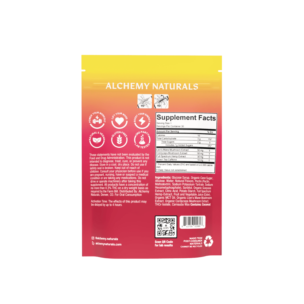 Alchemy Naturals CBD Uplift Gummies for Mood & Workout