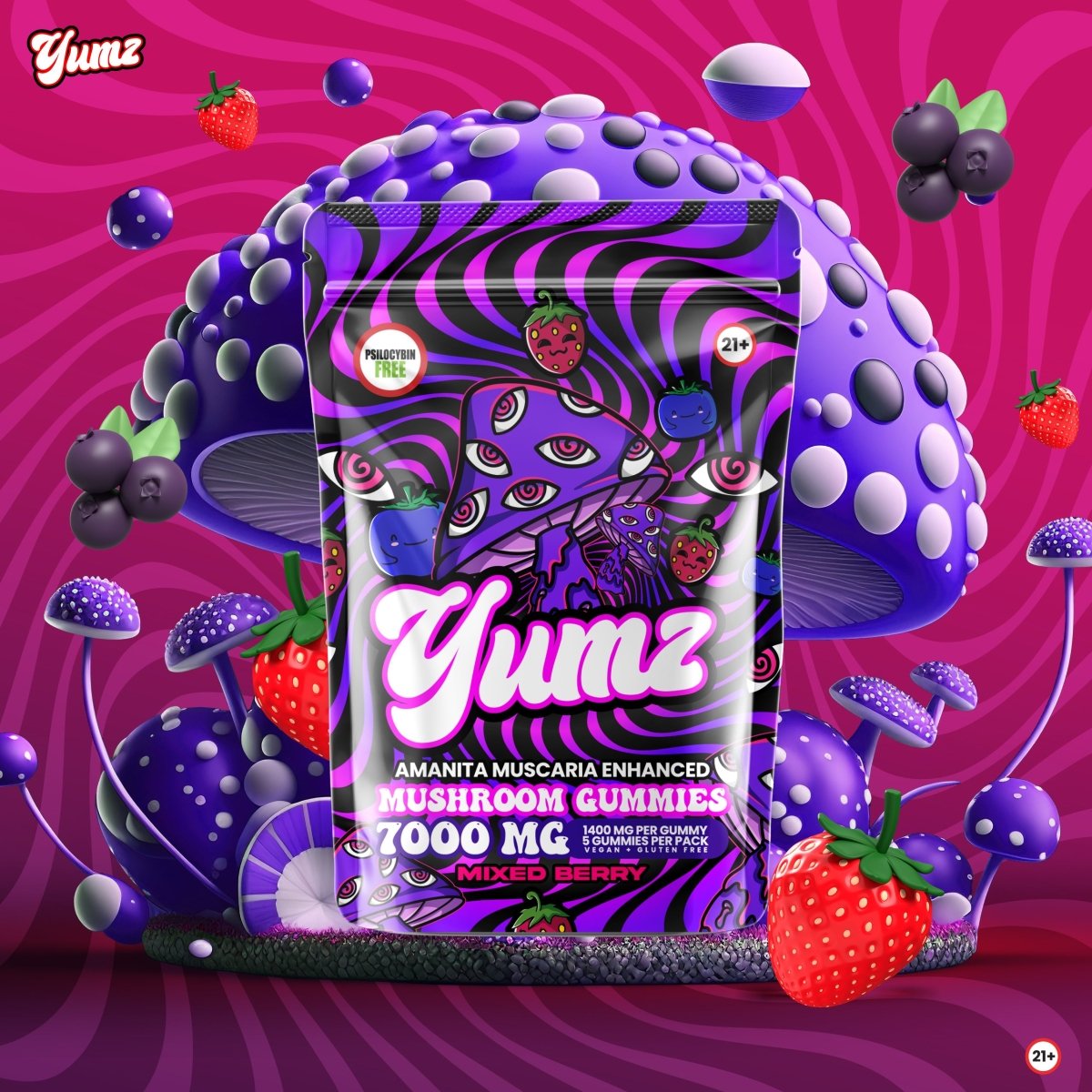 YUMZ - Mixed Berry ( Magic Nootropic Gummies )