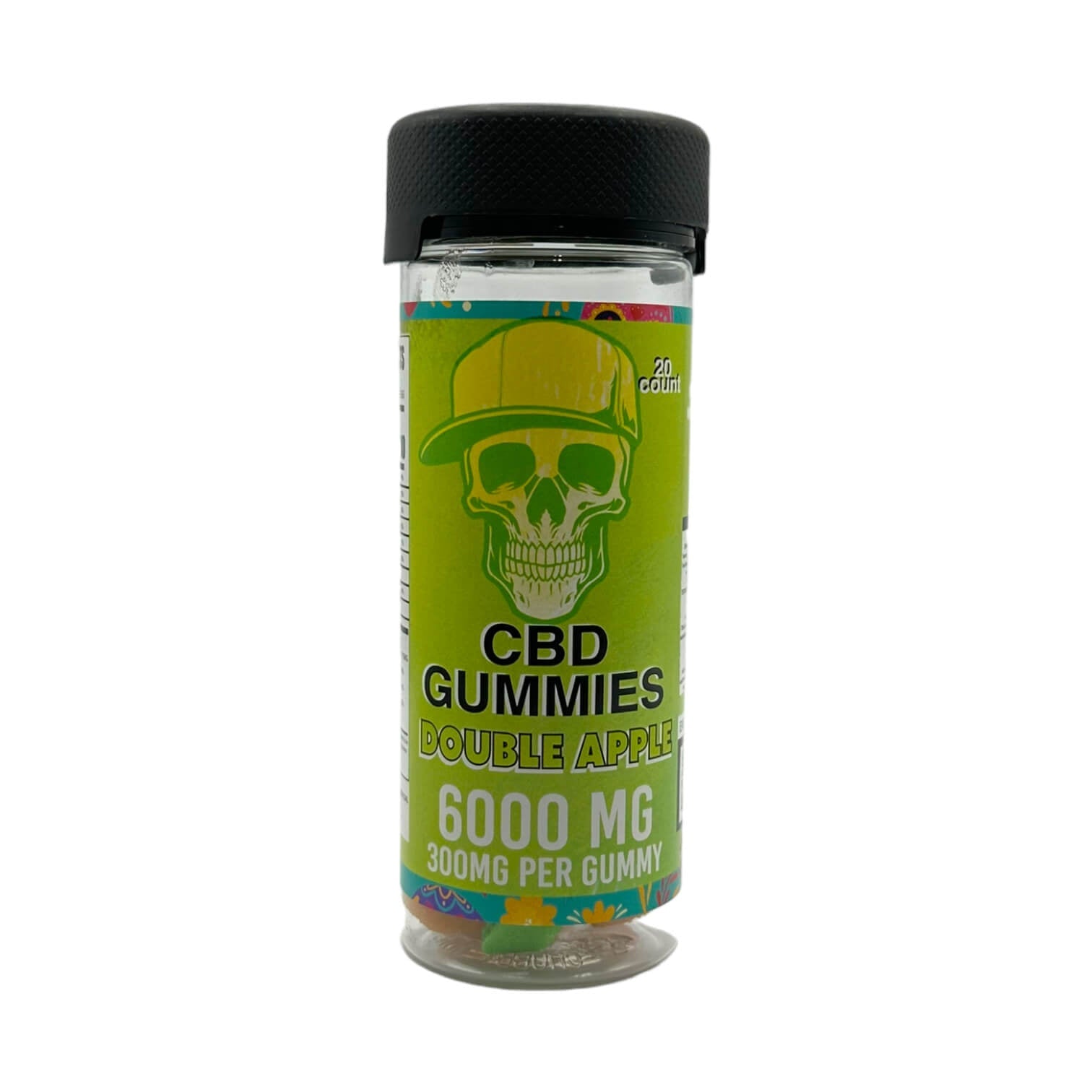 Super Chill CBD Gummies Jar - 6000 MG - 100% Natural - 20 Gummies (300MG Each) - Made in USA