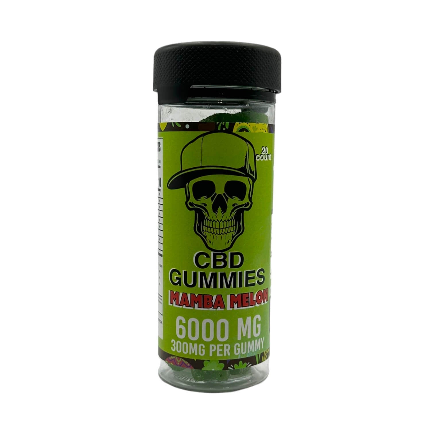 Super Chill CBD Gummies Jar - 6000 MG - 100% Natural - 20 Gummies (300MG Each) - Made in USA