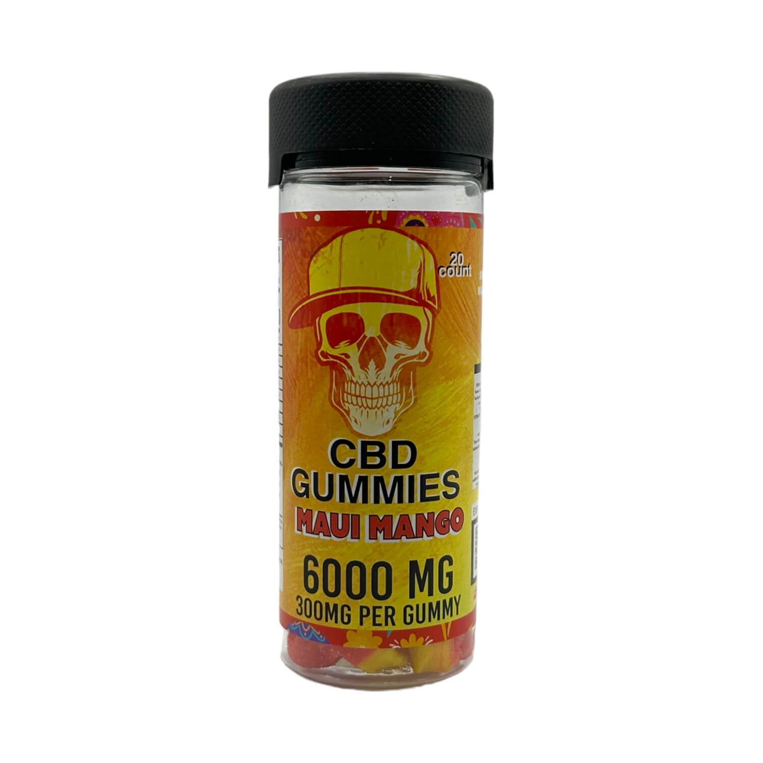 Super Chill CBD Gummies Jar - 6000 MG - 100% Natural - 20 Gummies (300MG Each) - Made in USA