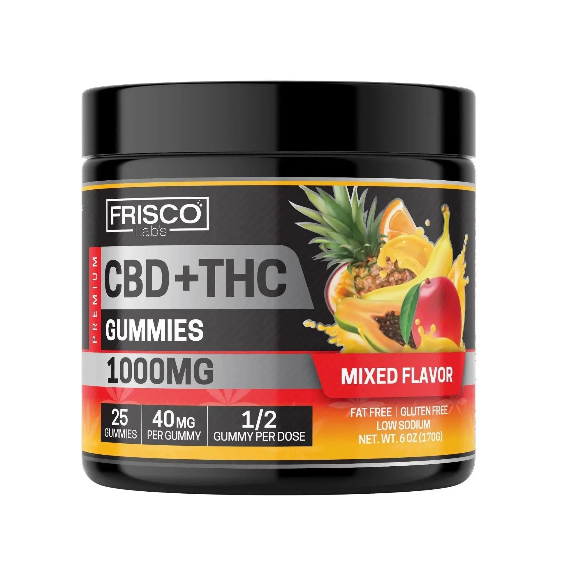 CBD + THC Gummies - 1000mg | 25 Pcs Gummies