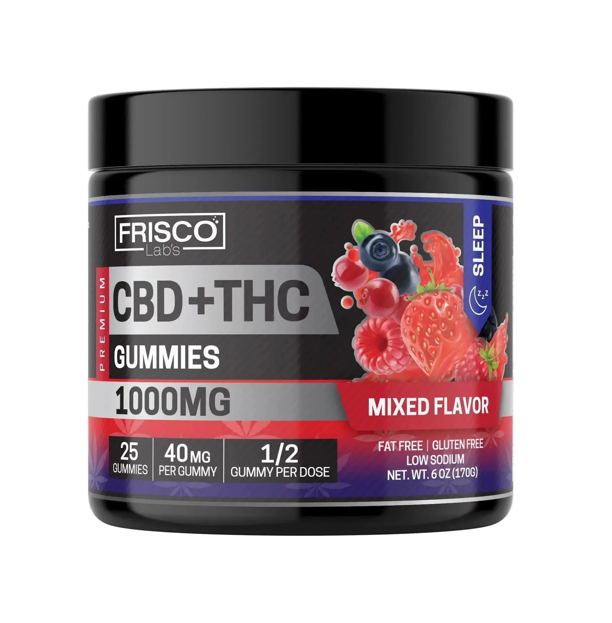 CBD + THC Gummies - 1000mg | 25 Pcs Gummies
