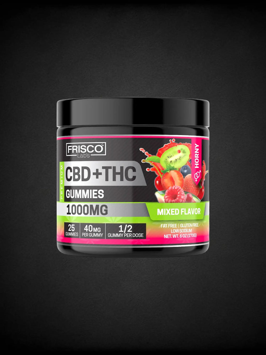 CBD + THC Gummies - 1000mg | 25 Pcs Gummies