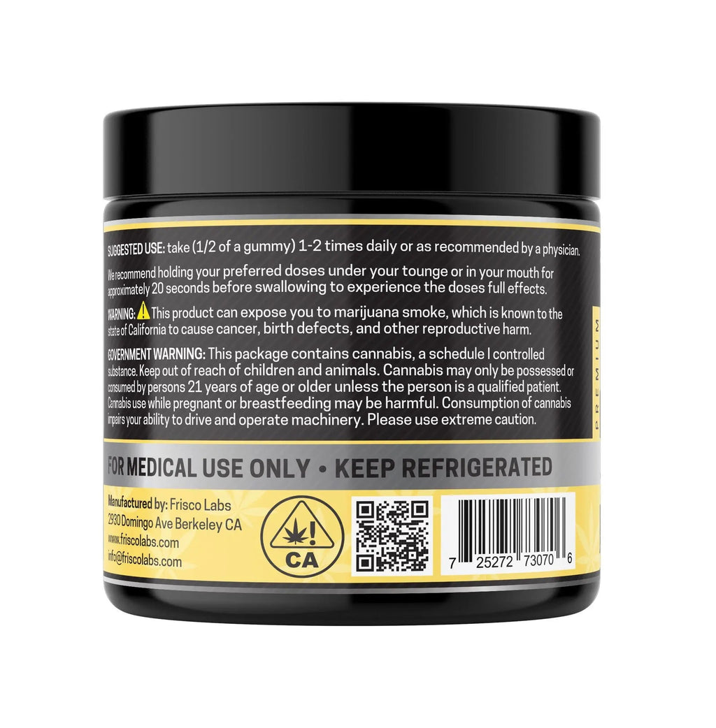 CBD+THC Gummies, Lemon - 1000mg | 25 Pcs Gummies