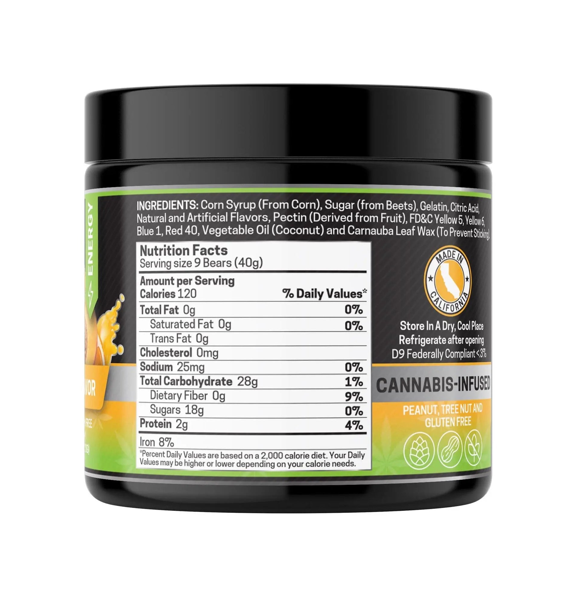 CBD +THC Gummies, Mix Flavor Energy - 1000mg | 25 Pcs Gummies