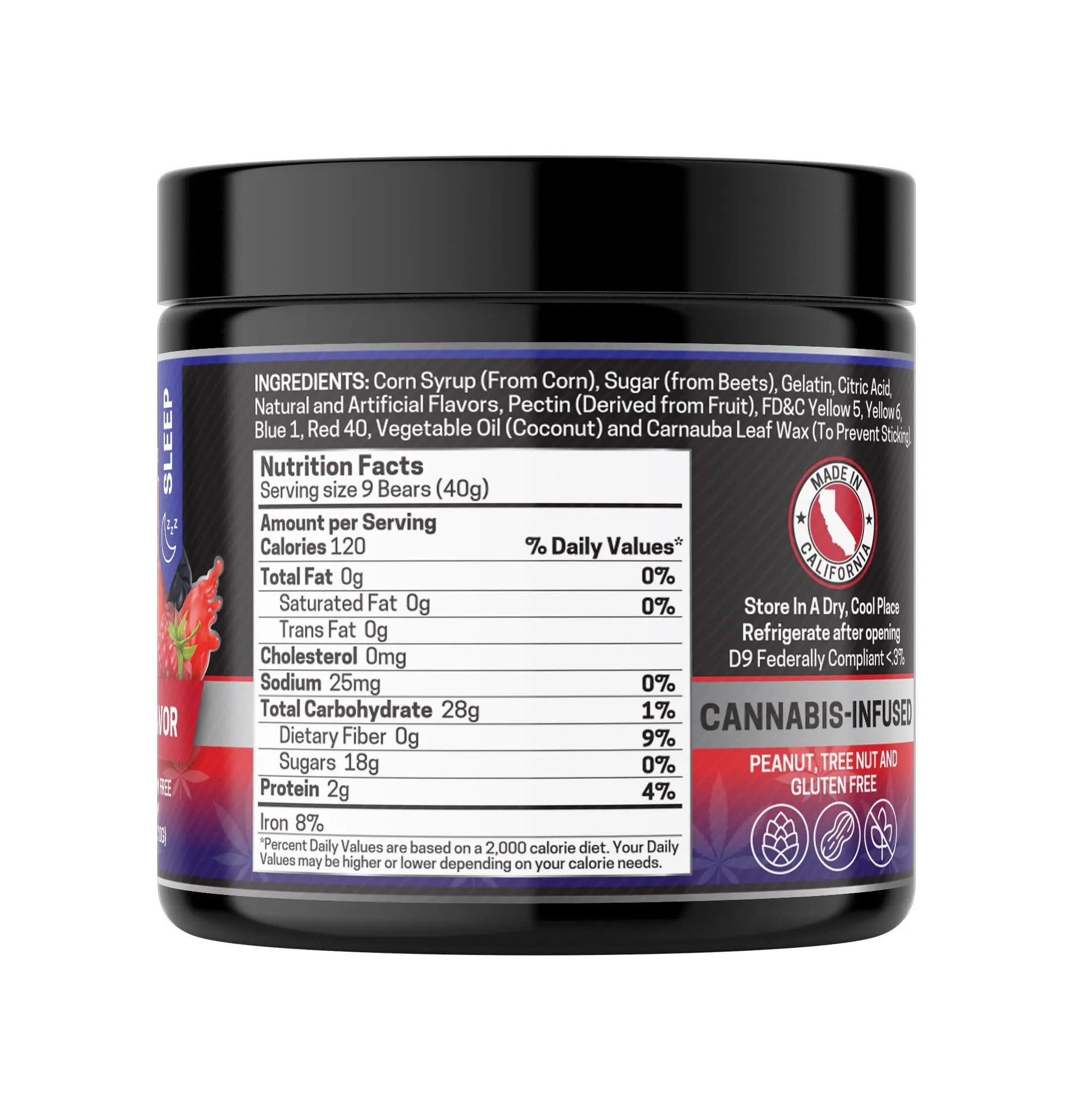 CBD+THC Gummies, Mix Flavor Sleep- 1000mg | 25 Pcs Gummies