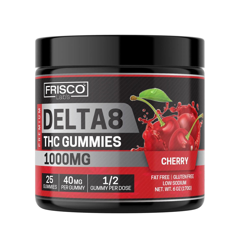 Delta 8 Gummies, Cherry - 1000mg | 25 Pcs Gummies