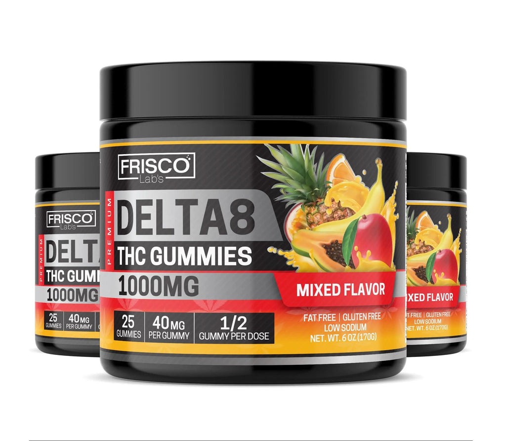 Delta 8 Gummies, Mix Flavor - 1000mg | 25 Pcs Gummies