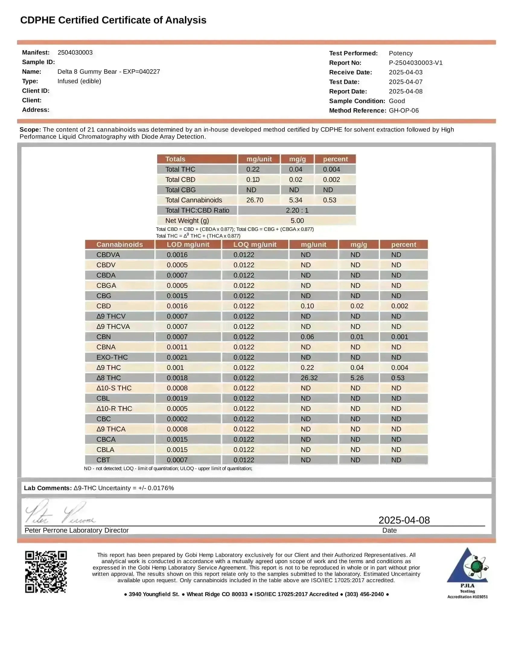 Delta 8 Gummies, Pink Grapefruit - 1000mg | 25 Pcs Gummies