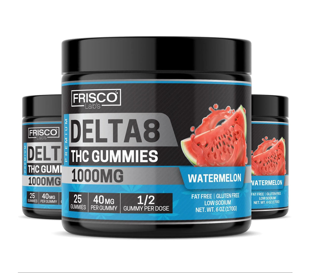 Delta 8 Gummies, Watermelon - 1000mg | 25 Pcs Gummies