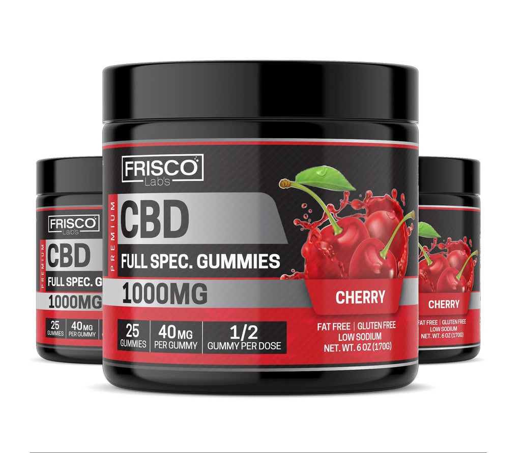 Full Spec. CBD Gummies, Cherry - 1000mg | 25 Pcs Gummies