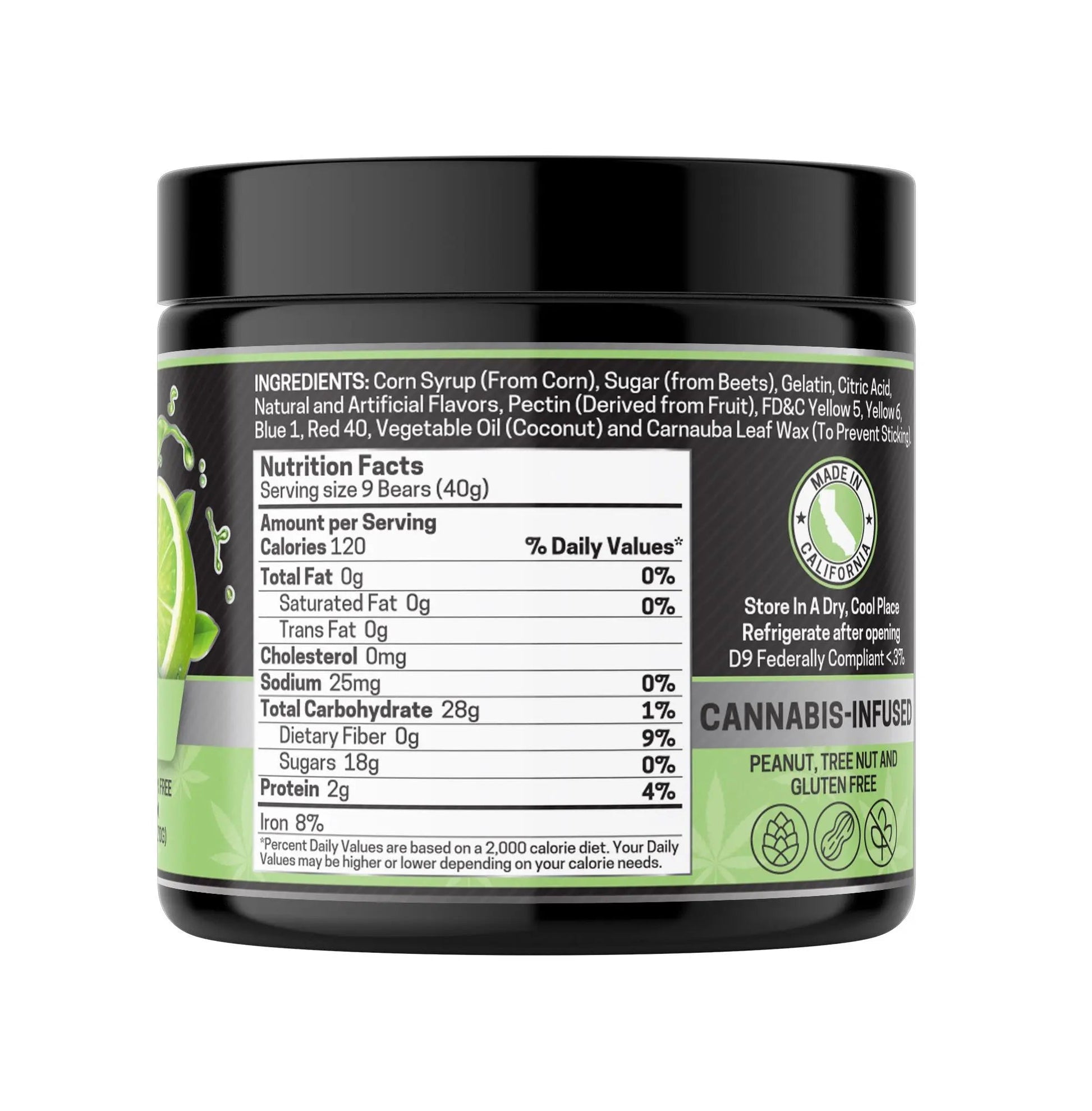 Full Spec. CBD Gummies, Lime - 1000mg | 25 Pcs Gummies (Sour)(Hard Texture)