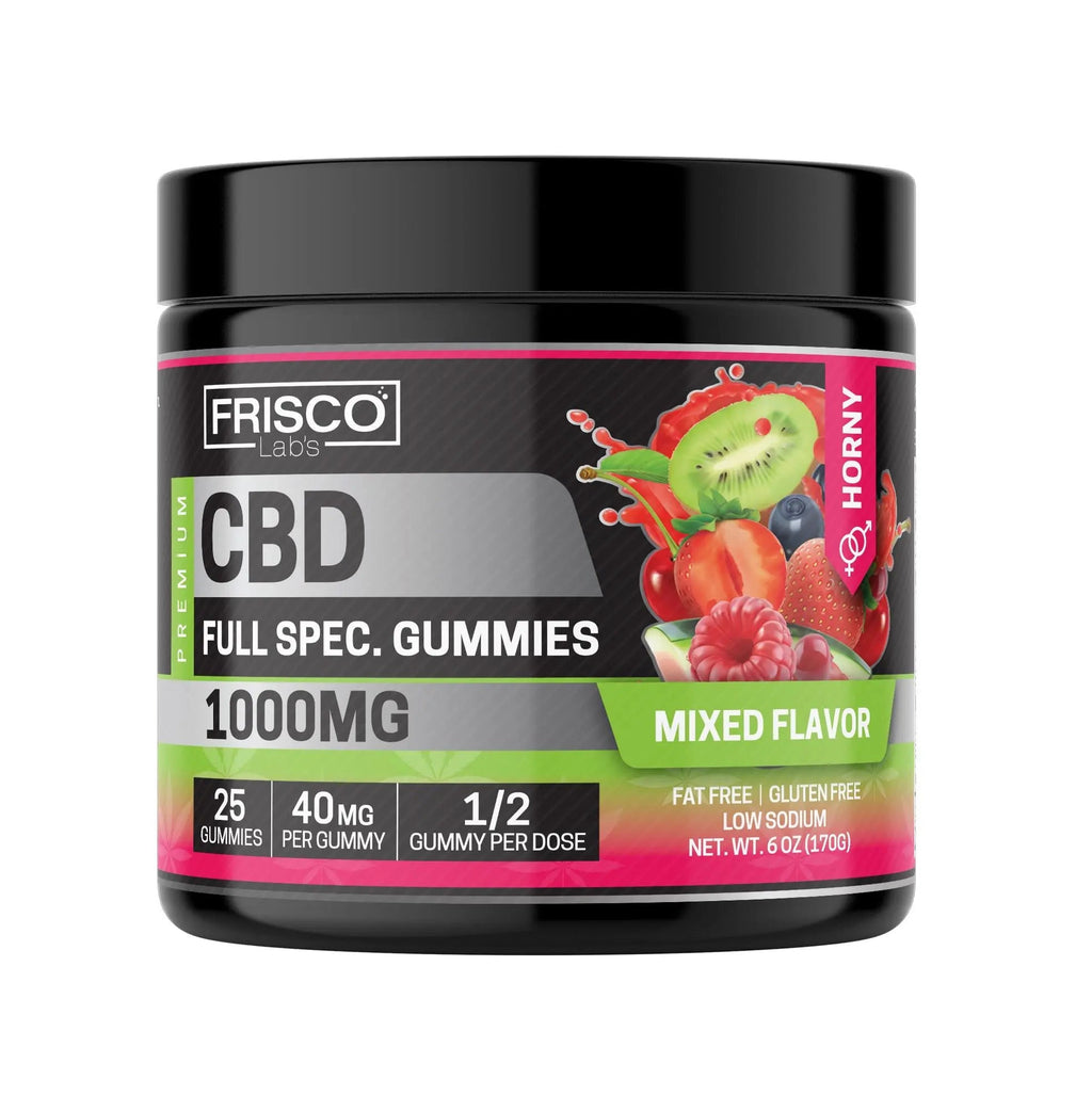 Full Spec. CBD Gummies, Mix Flavor Horny - 1000mg | 25 Pcs Gummies