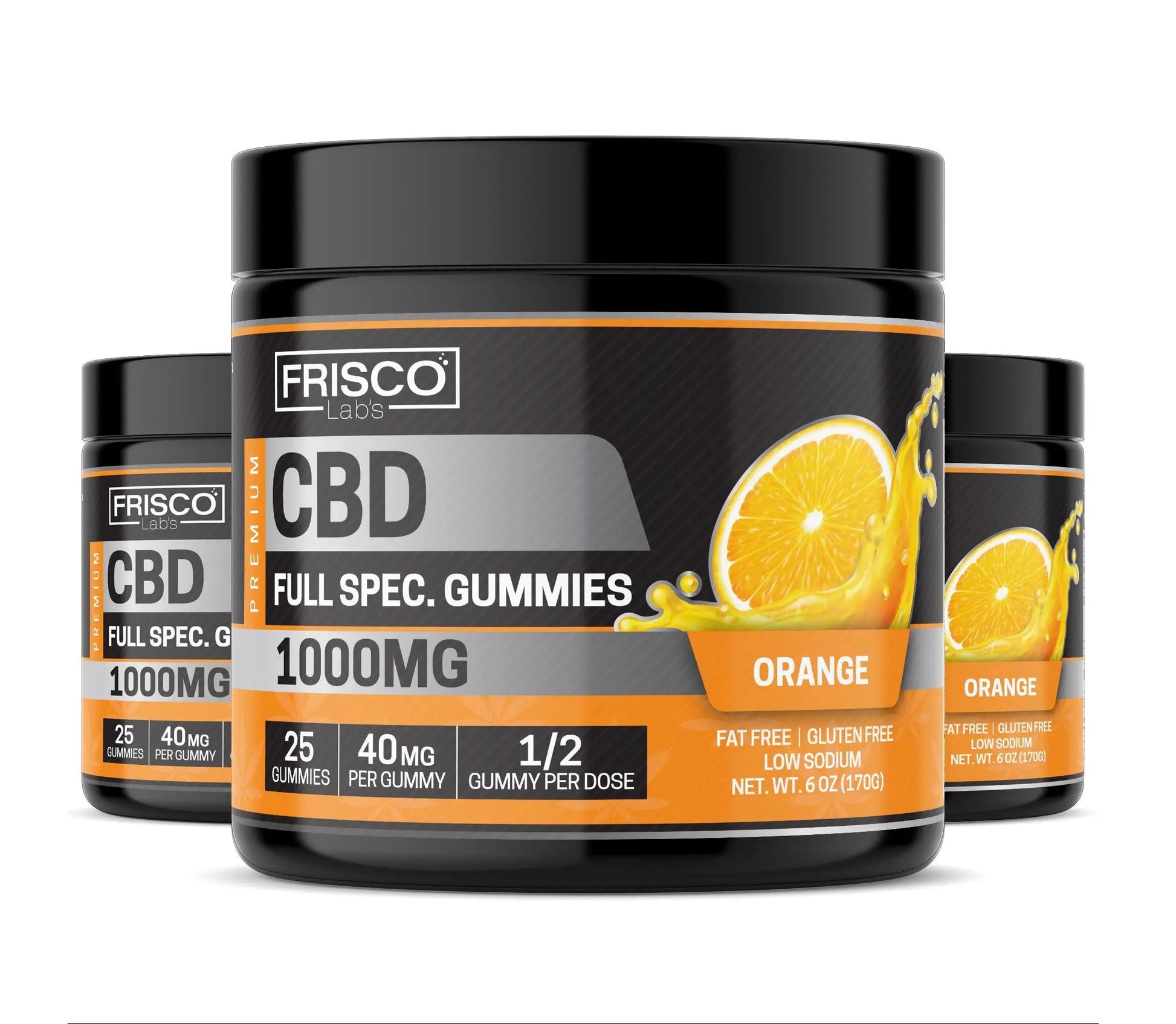 Full Spec. CBD Gummies, Orange - 1000mg | 25 Pcs Gummies
