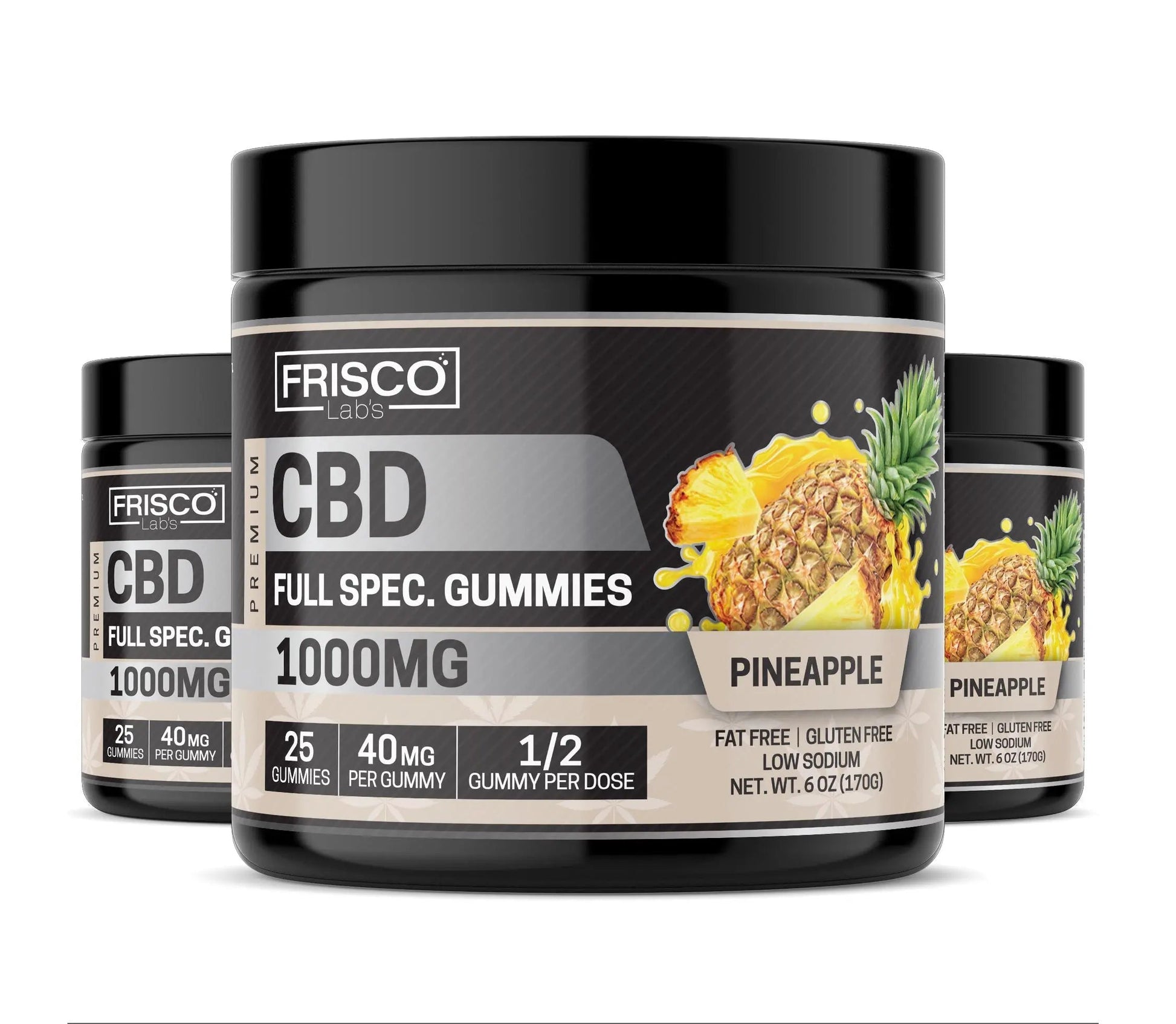 Full Spec. CBD Gummies, Pineapple - 1000mg | 25 Pcs Gummies