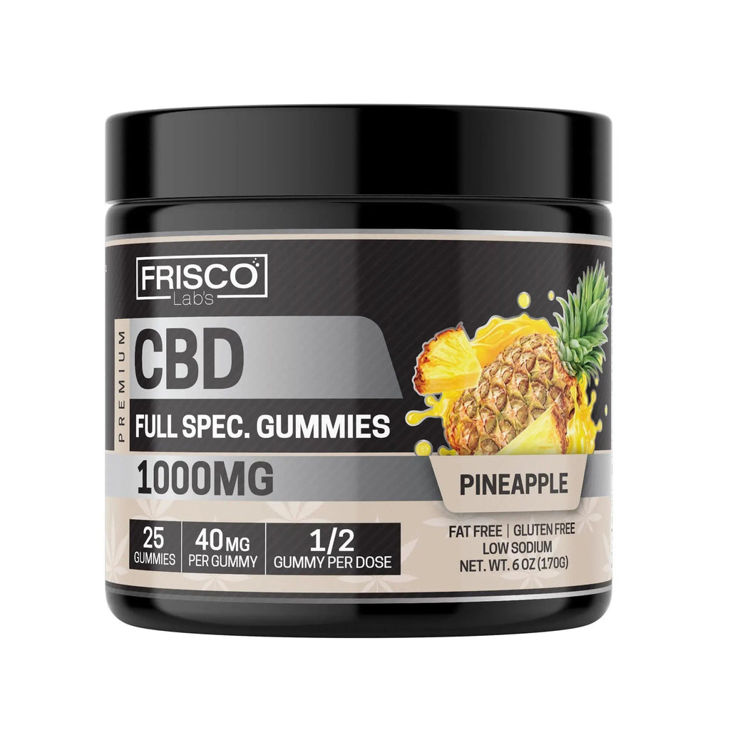 Full Spec. CBD Gummies, Pineapple - 1000mg | 25 Pcs Gummies