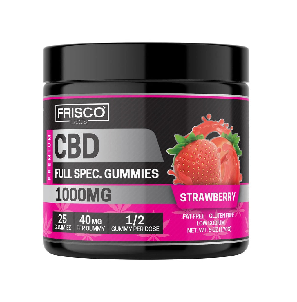 Full Spec. CBD Gummies, Strawberry - 1000mg | 25 Pcs Gummies
