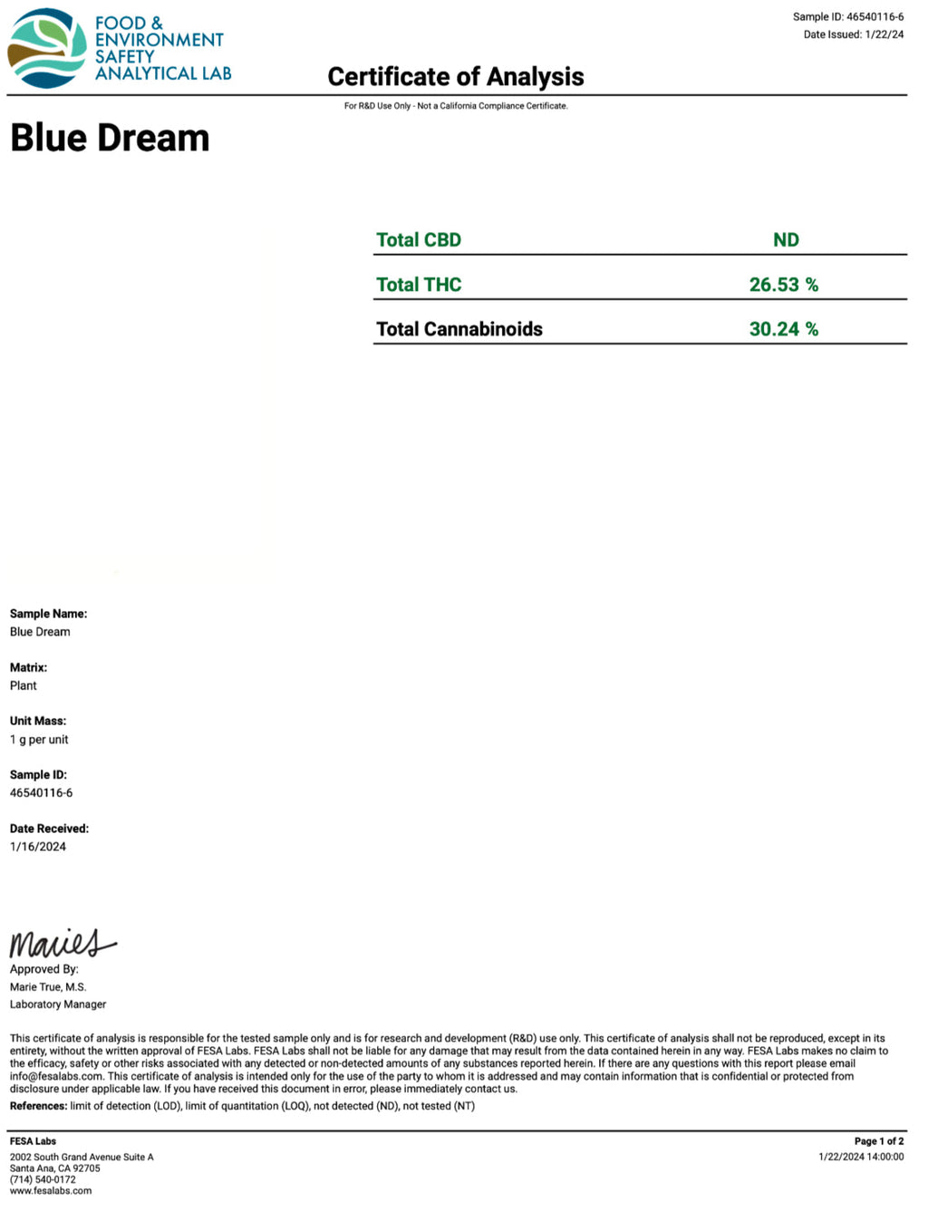 5PK • Blue Dream THCa Pre Roll