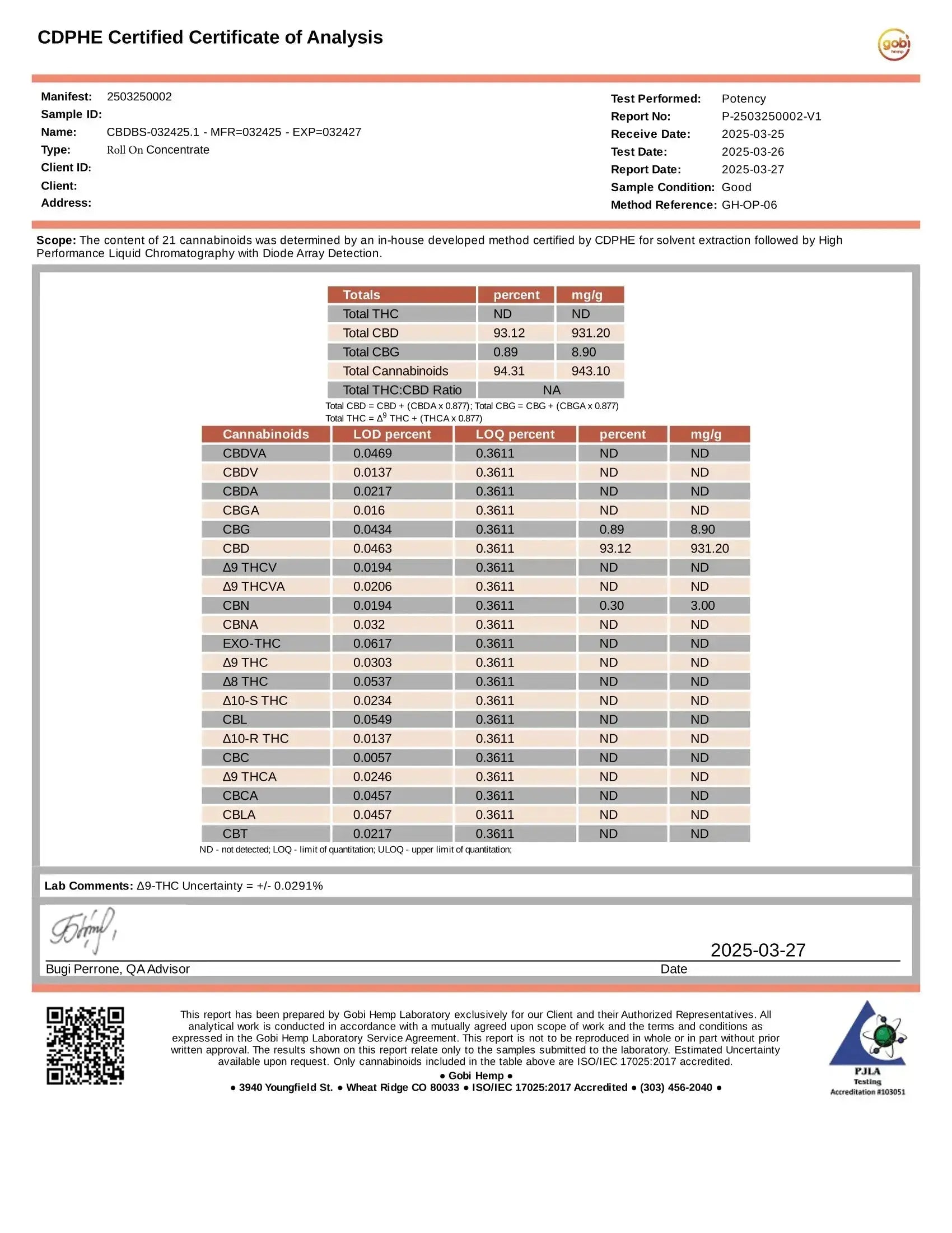 Roll On Bottle - Pain Relief Gel