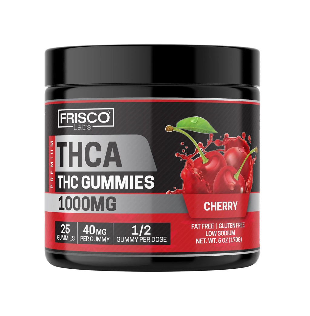 THCA Gummies, Cherry - 1000mg | 25 Pcs Gummies