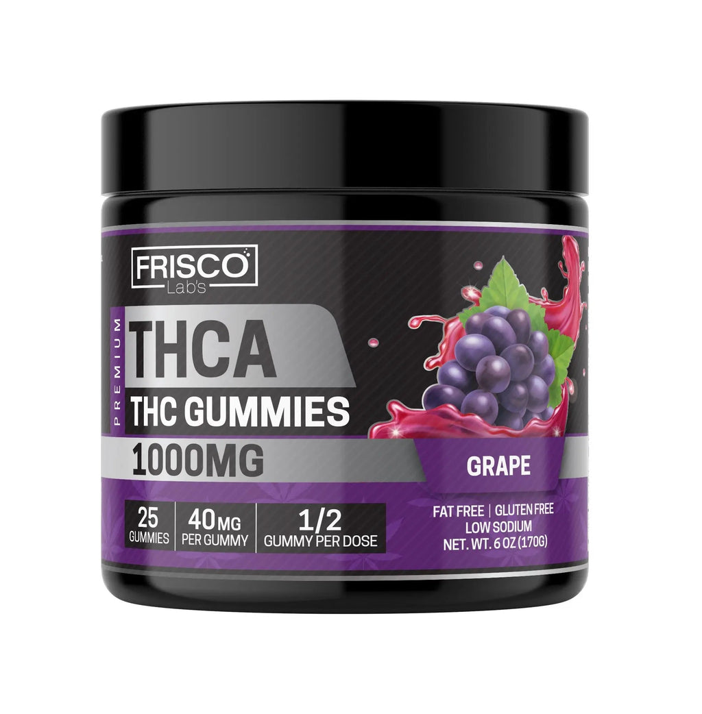 THCA Gummies, Grape - 1000mg | 25 Pcs Gummies