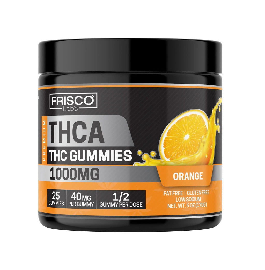 THCA Gummies, Orange - 1000mg | 25 Pcs Gummies