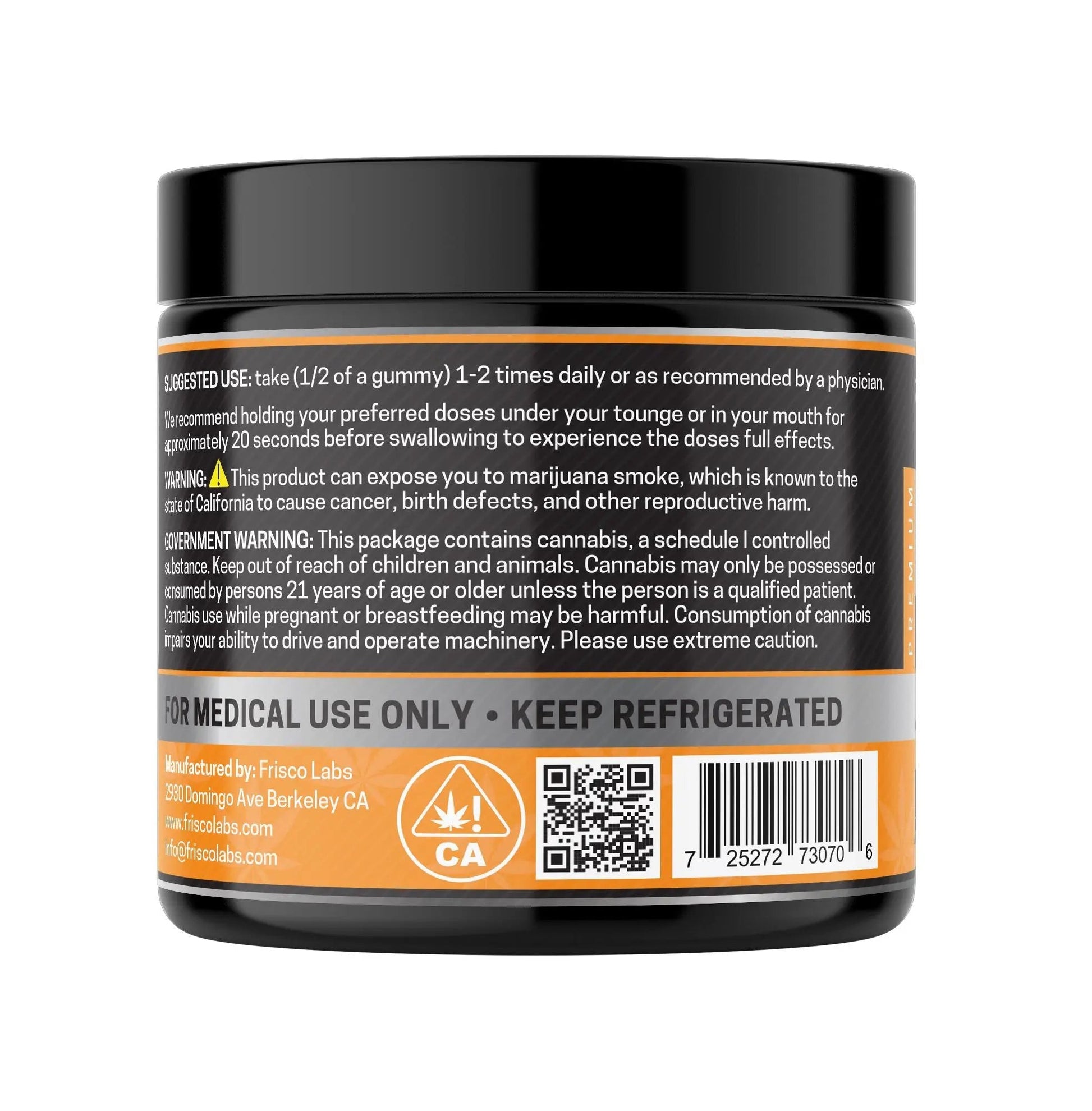 THCA Gummies, Orange - 1000mg | 25 Pcs Gummies