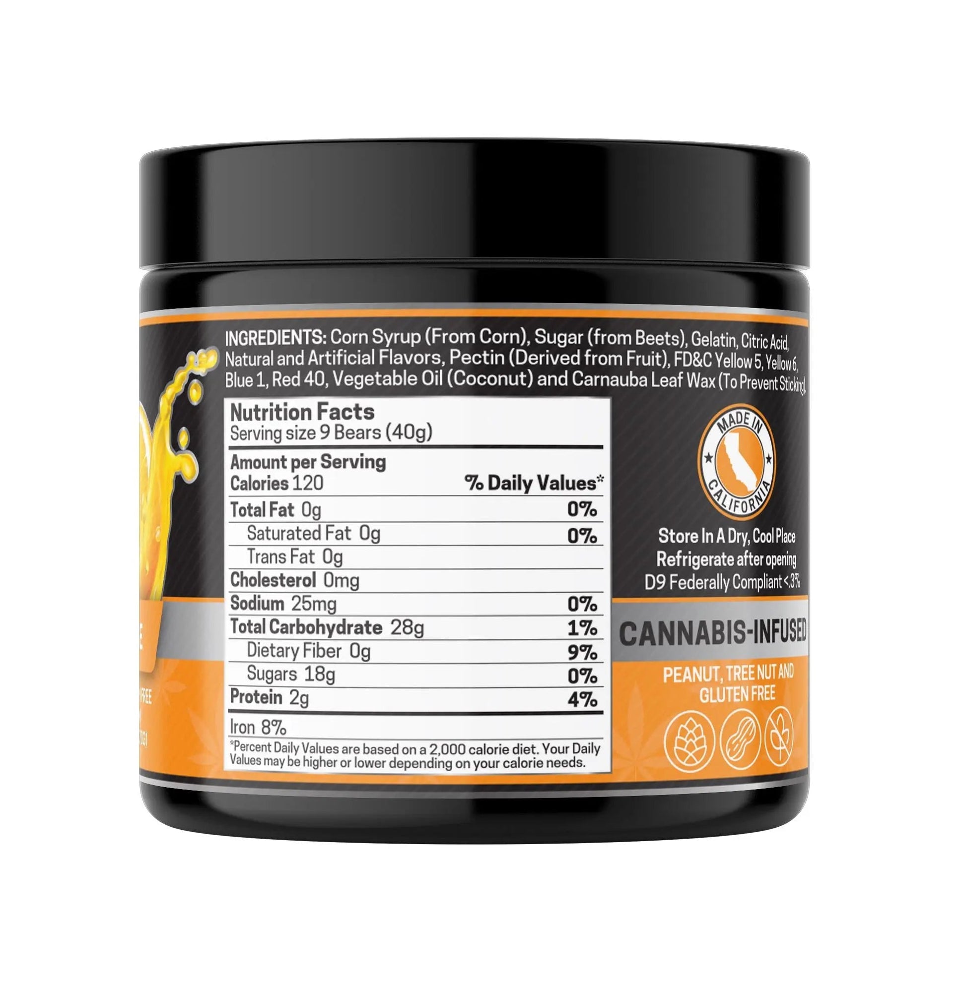 THCA Gummies, Orange - 1000mg | 25 Pcs Gummies