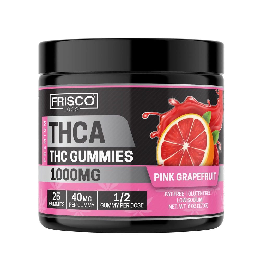 THCA Gummies, Pink Grapefruit - 1000mg | 25 Pcs Gummies