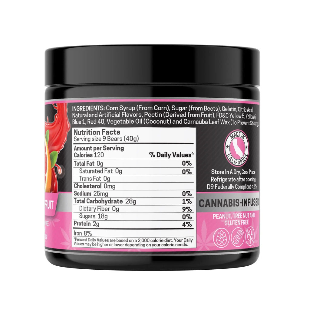 THCA Gummies, Pink Grapefruit - 1000mg | 25 Pcs Gummies