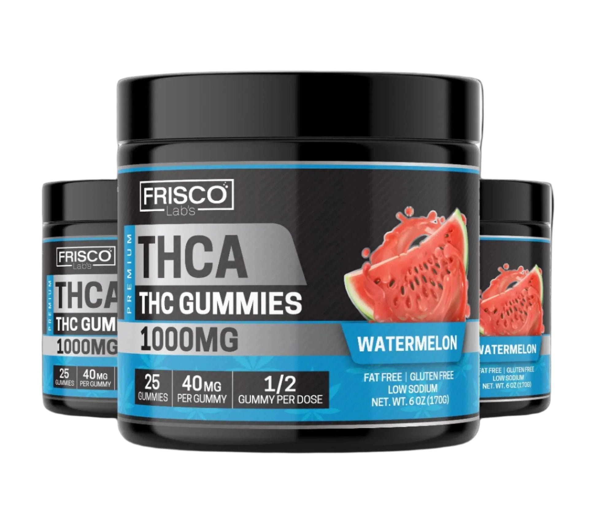 THCA Gummies, Watermelon - 1000mg | 25 Pcs Gummies