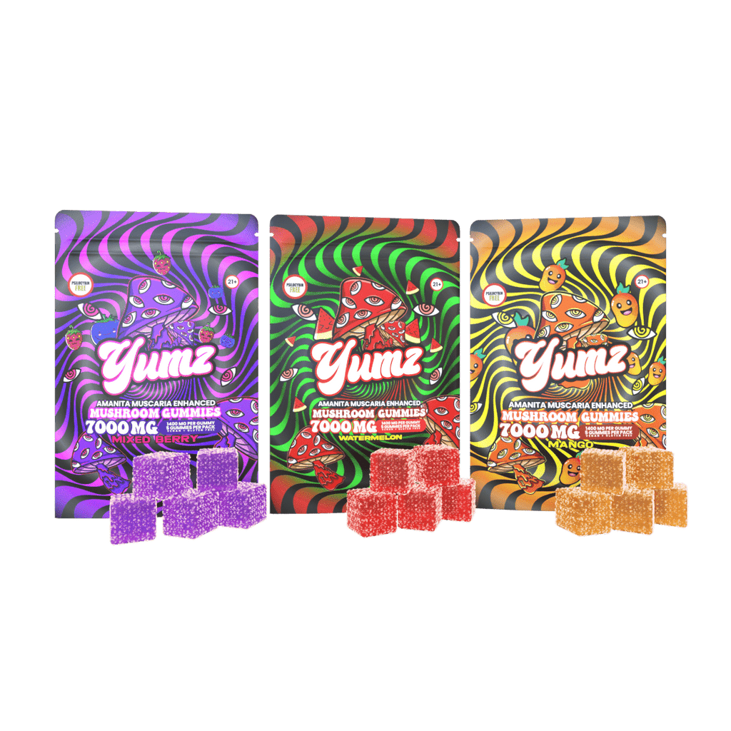 YUMZ - Magic Mushroom Gummies | FREE | Random Flavor | You Will Receive Watermelon, Mango, Mixed Berry Or Pink Lemonade..