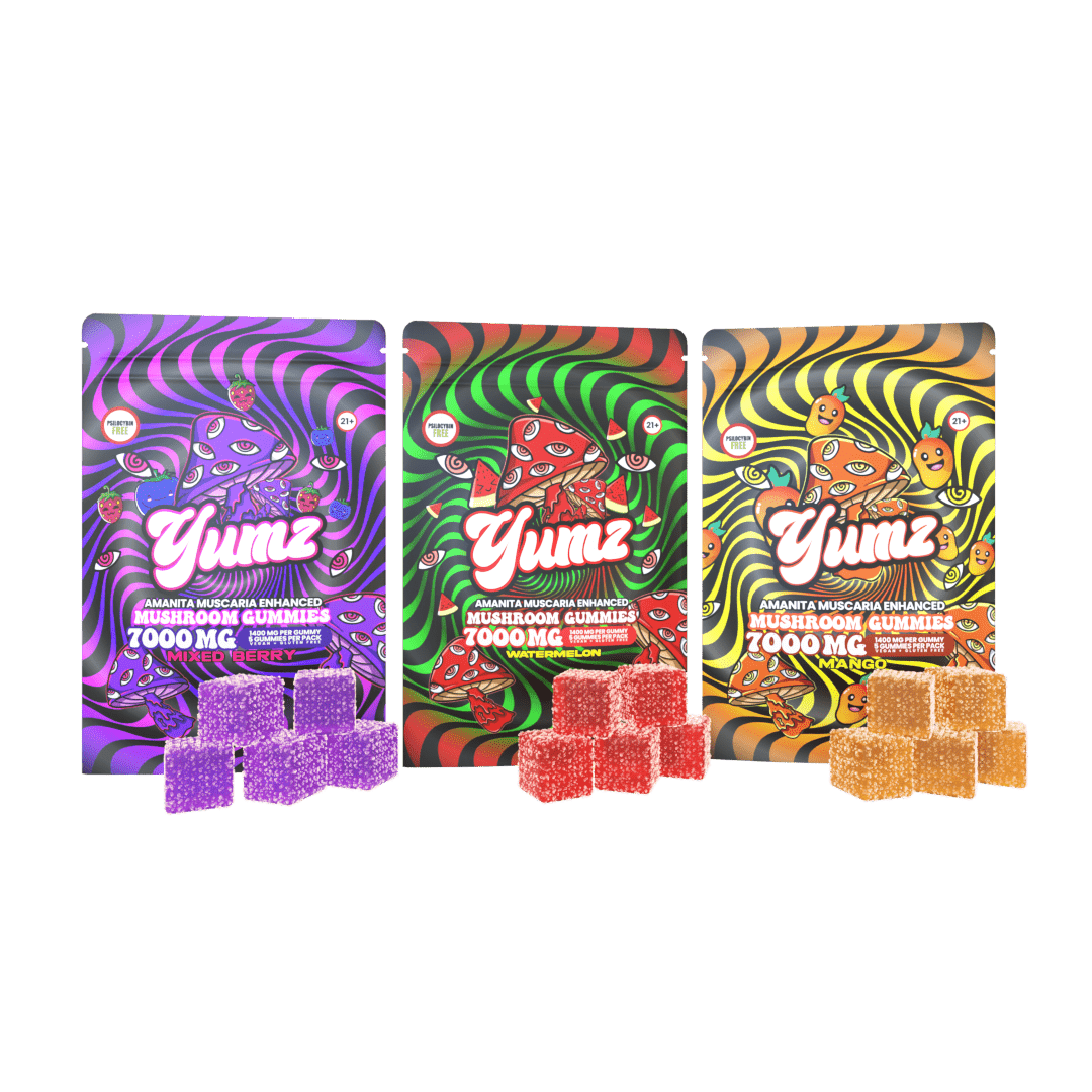 YUMZ - Magic Mushroom Gummies | FREE | Random Flavor | You Will Receive Watermelon, Mango, Mixed Berry Or Pink Lemonade..