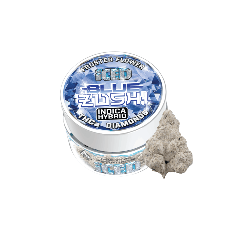 ICED - Blue Zushi - Frosted Flower - THCA Diamonds - Indica / Hybrid