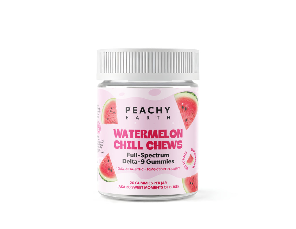 Peachy Earth Watermelon 1:1 Delta 9 Gummies