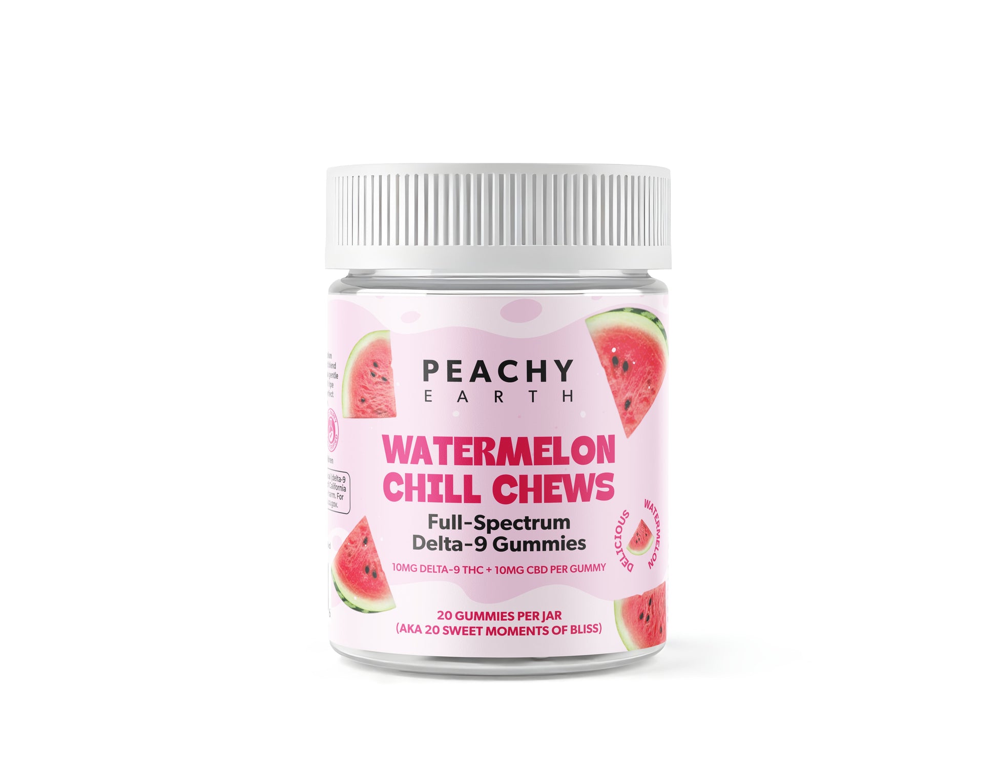 Peachy Earth Watermelon 1:1 Delta 9 Gummies